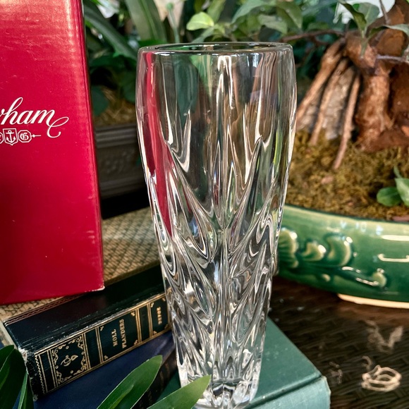 Vintage Gorham Lead Crystal Flower Bud VASE Star Blossom 7" Tall Made in Germany - Picture 3 of 9